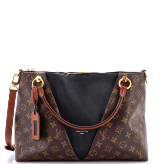 Louis Vuitton V Tote Monogram Canvas and Leather MM