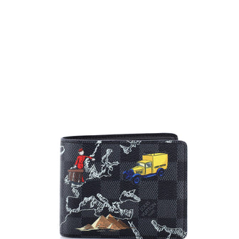 Louis Vuitton Slender Wallet Limited Edition Renaissance Map Damier Graphite