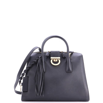 Salvatore Ferragamo Zip Lock Tote Leather