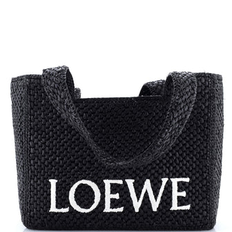 Loewe Paula's Ibiza Logo Tote Raffia Large