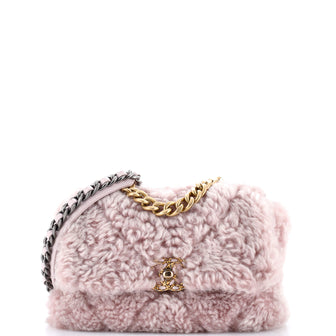 Chanel 19 Flap Bag Shearling Medium