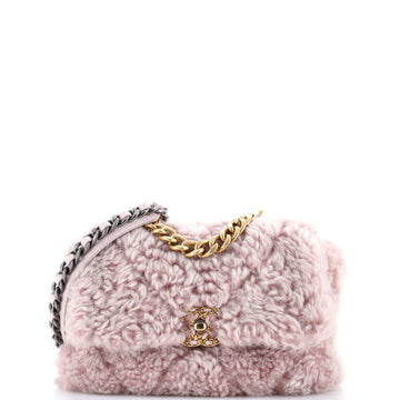 Chanel 19 Flap Bag Shearling Medium