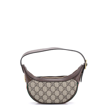 Gucci Ophidia Half Moon Bag GG Coated Canvas Mini