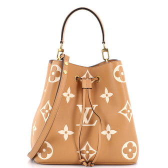 Louis Vuitton NeoNoe Handbag Bicolor Monogram Empreinte Giant MM