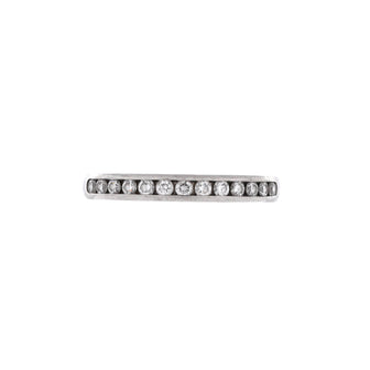 Tiffany & Co. Half Setting Wedding Band Ring Platinum with Diamonds 2.5mm