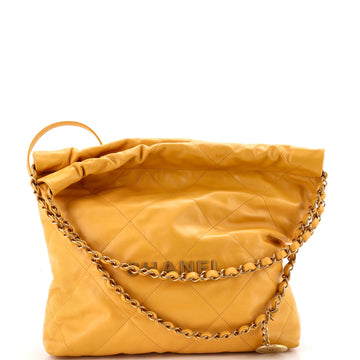 Chanel 22 Chain Hobo Quilted Calfskin Small