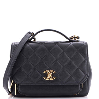 Chanel Business Affinity Flap Bag Quilted Caviar Small