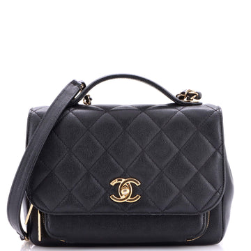 Chanel Business Affinity Flap Bag Quilted Caviar Small