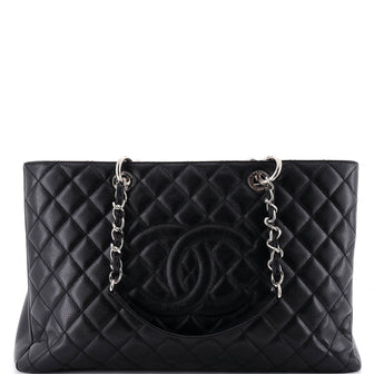 Chanel Grand Shopping Tote Quilted Caviar XL
