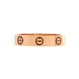 Cartier Love Wedding Band 1 Diamond Ring 18K Rose Gold with Diamond