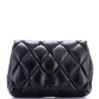 Balenciaga Touch Clutch Quilted Puffy Leather Large