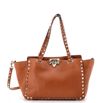 Valentino Garavani Rockstud Tote Pebbled Leather Small