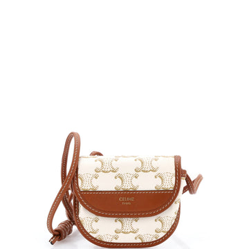 Celine Airpods Case Flap Bag Triomphe Coated Canva