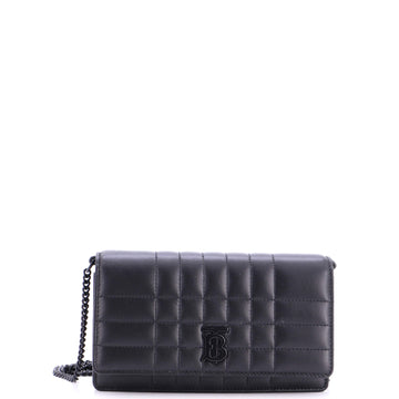 Burberry Lola Clutch on Chain Quilted Leather
