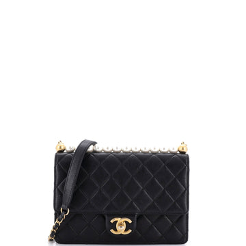 Chanel Chic Pearls Flap Bag Quilted Lambskin Small