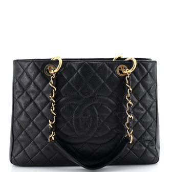 Chanel Grand Shopping Tote Quilted Caviar