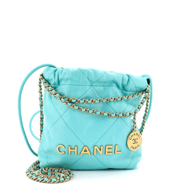 Chanel 22 Chain Hobo Quilted Calfskin Mini