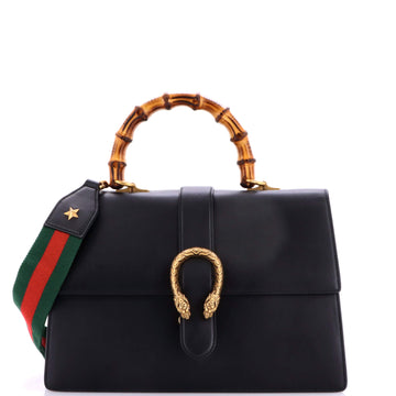 Gucci Dionysus Bamboo Top Handle Bag Leather Large