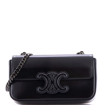 Celine Triomphe Chain Shoulder Bag Leather Small