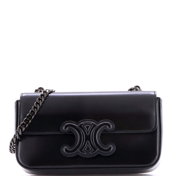 Celine Triomphe Chain Shoulder Bag Leather Small
