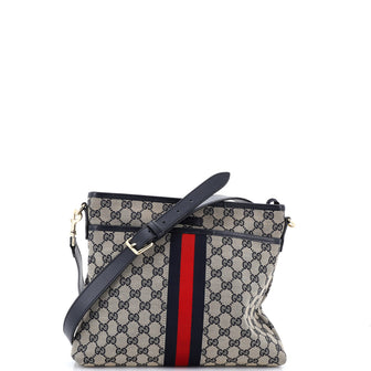 Gucci Front Pocket Web Messenger GG Canvas Small