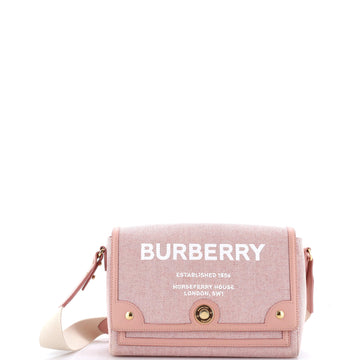 Burberry Note Crossbody Bag Canvas with Leather Medium