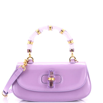 Gucci Bamboo Diva Top Handle Bag Polished Leather Medium