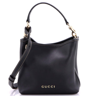 Gucci Emblem Bucket Bag Leather Small