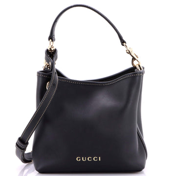 Gucci Emblem Bucket Bag Leather Small