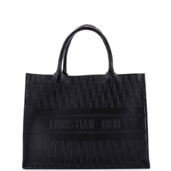 Christian Dior Book Tote Oblique Embossed Calfskin Medium