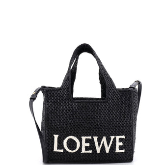 Loewe Paula's Ibiza Logo Convertible Tote Raffia Mini