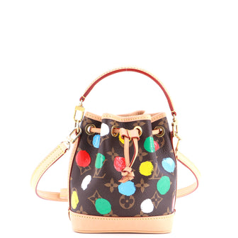 Louis Vuitton Noe NM Handbag Yayoi Kusama Painted Dots Monogram Canvas Nano