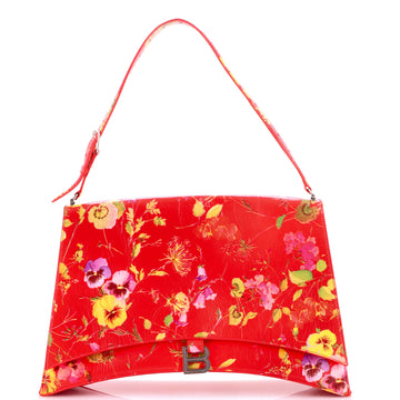 Balenciaga Crush Sling Shoulder Bag Printed Leather Large