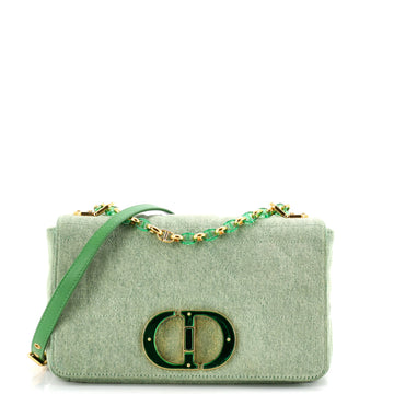 Christian Dior Caro Bag Macrocannage Quilt Denim Medium