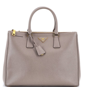 Prada Double Zip Lux Tote Saffiano Leather Medium