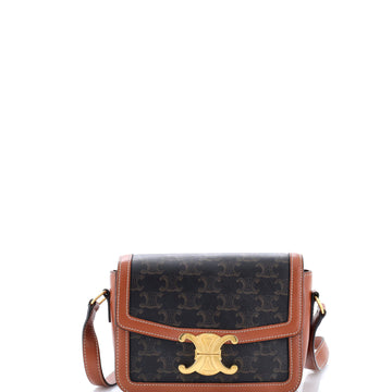 Celine Triomphe Shoulder Bag Triomphe Coated Canvas Teen