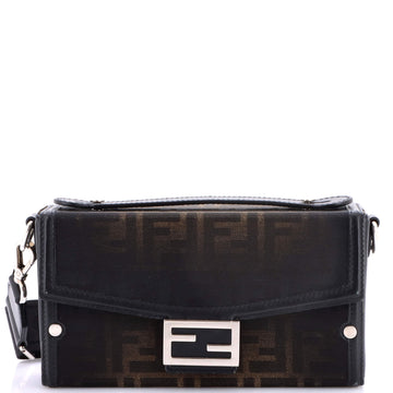 Fendi Baguette Soft Trunk Bag Zucca Canvas and Leather