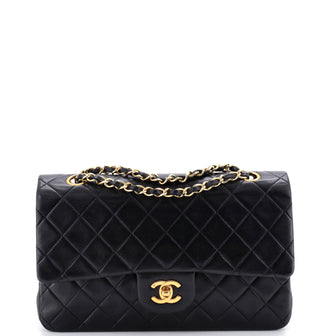 Chanel Vintage Classic Double Flap Bag Quilted Lambskin Medium
