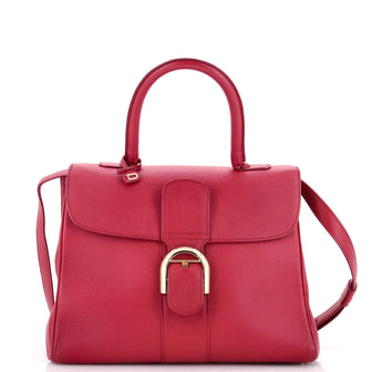 Delvaux Brillant Top Handle Bag Leather MM
