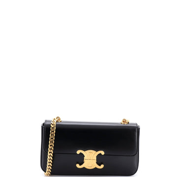 Celine Triomphe Chain Shoulder Bag Leather Small