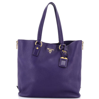 Prada Side Zip Shopper Tote Vitello Daino Large