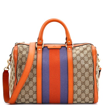 Gucci Vintage Web Boston Bag GG Canvas Medium