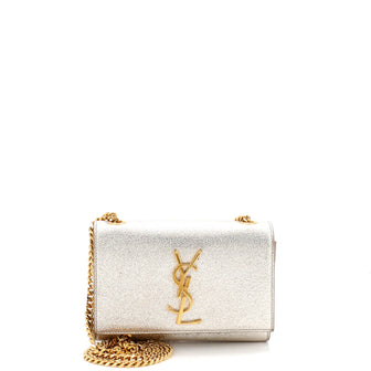 Saint Laurent Classic Monogram Crossbody Bag Grainy Leather Small