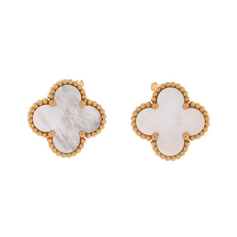 Van Cleef & Arpels Vintage Alhambra Earrings 18K Yellow Gold and Mother of Pearl