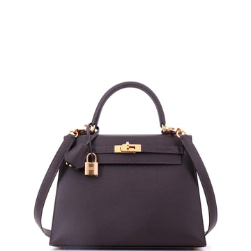 Hermes Kelly Handbag Brown Madame with Gold Hardware 25