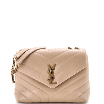 Saint Laurent Loulou Shoulder Bag Matelasse Chevron Leather Small