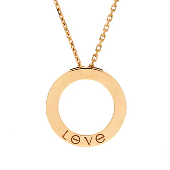 Cartier Love Pendant Necklace 18K Yellow Gold