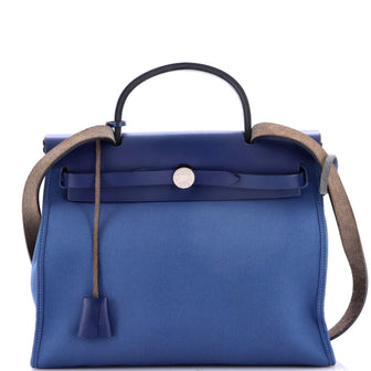 Hermes Herbag Zip Leather and Toile 31