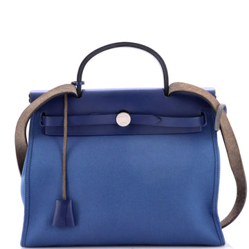 Hermes Herbag Zip Leather and Toile 31