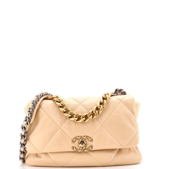 Chanel 19 Flap Bag Quilted Leather Large